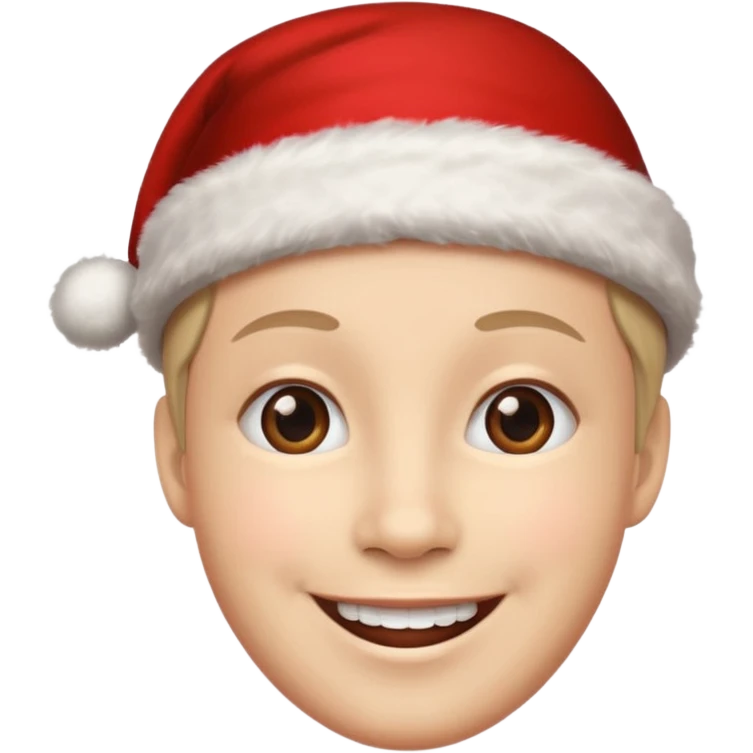 Una cara con gorro de navidad emoji