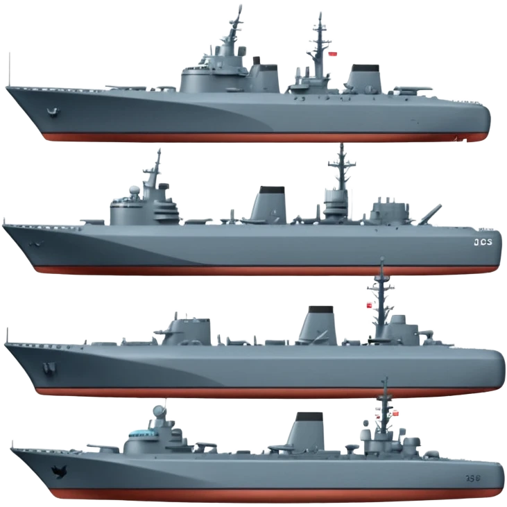 zaproponuj różne emotki z róznymi okrętami wojennymi emoji