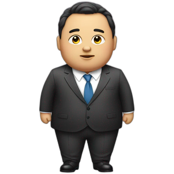 Fat boy in suit emoji