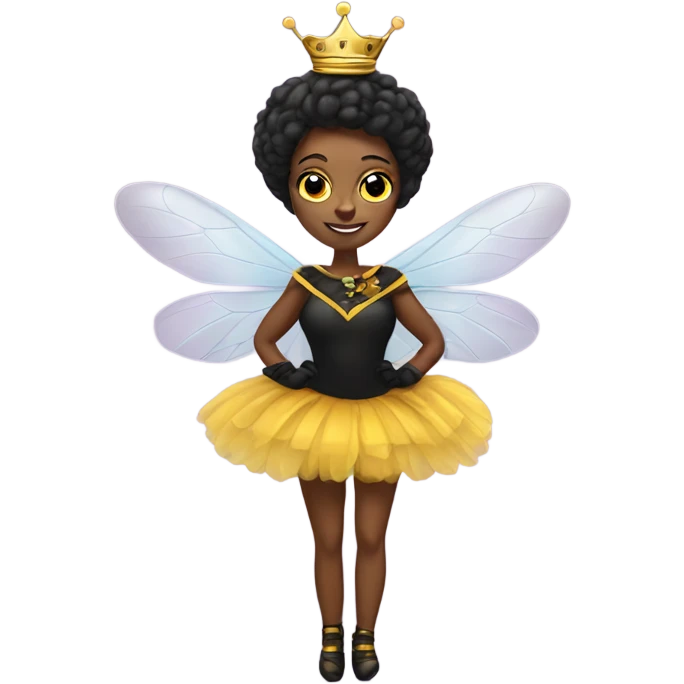 Queen bee in tutu emoji
