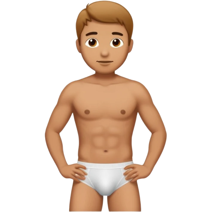 A man in small underwear emoji