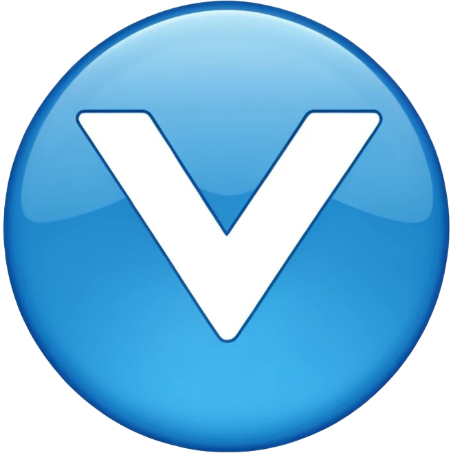 Verificado azul redondo emoji