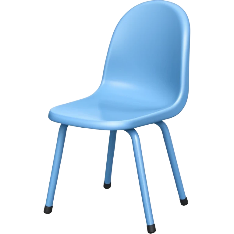 Silla blanca de plastico con soporte para brazos emoji