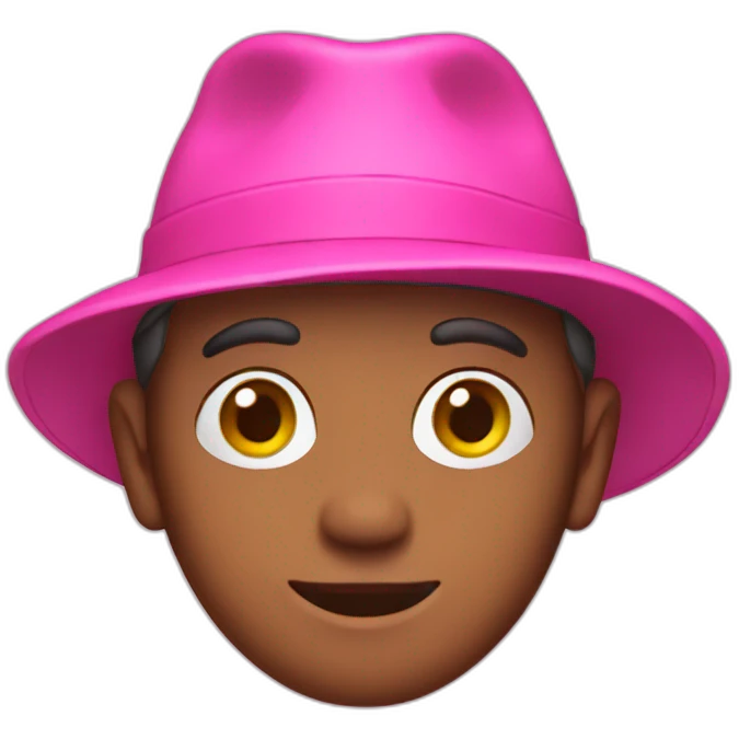 man with a pink hat emoji