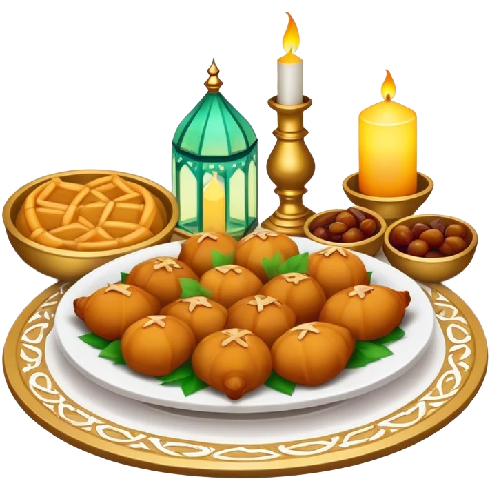 Feast with Ramadan lights emoji