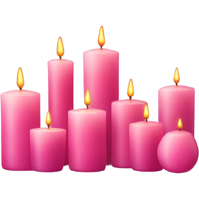 Pink glass candles  emoji