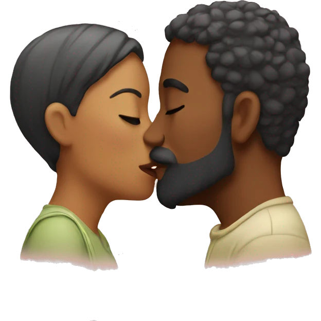 two people kissing emoji