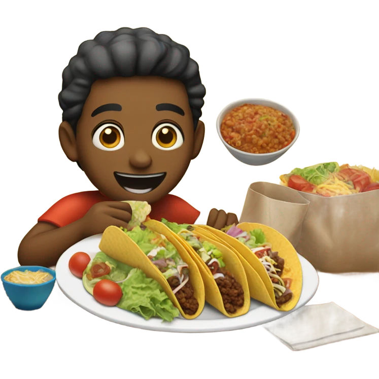 Eating tacos emoji