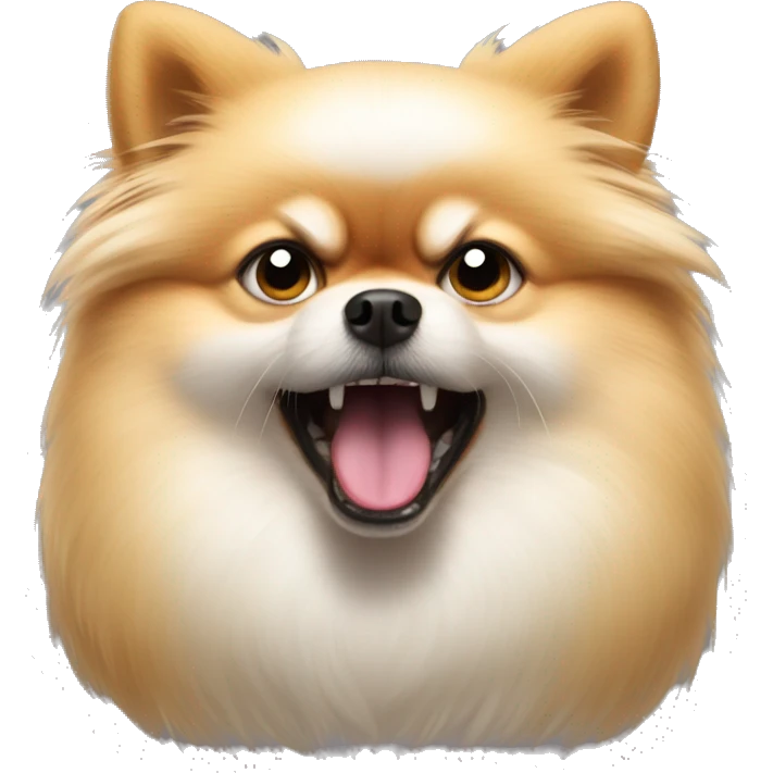 angry pomeranian fron faced emoji