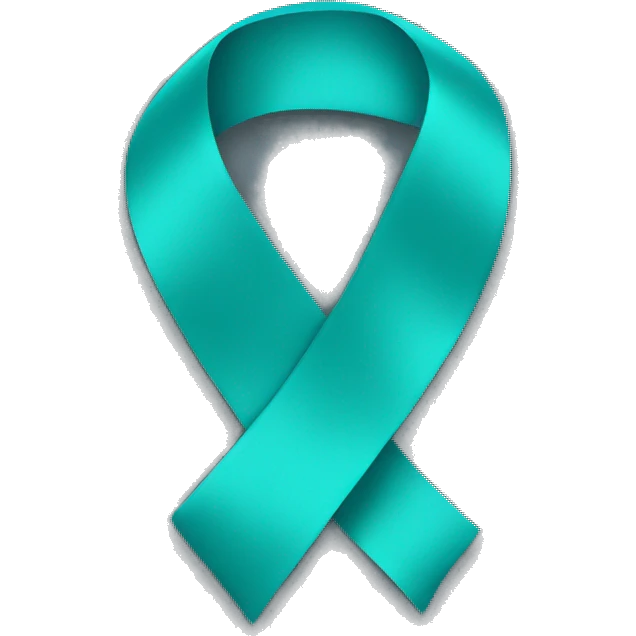 teal ribbon emoji