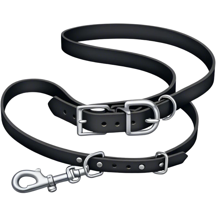 Black collar with leash emoji