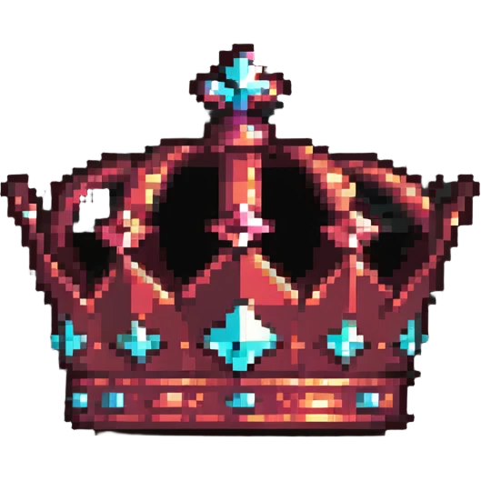 maroon crown with sparkling effect emoji