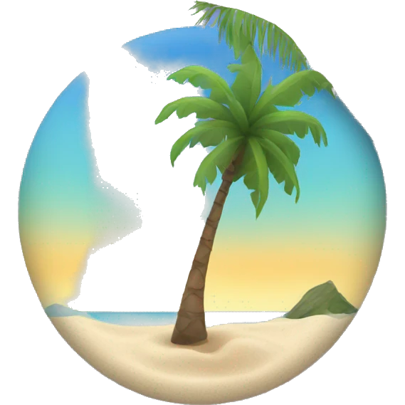Palm and beach emoji