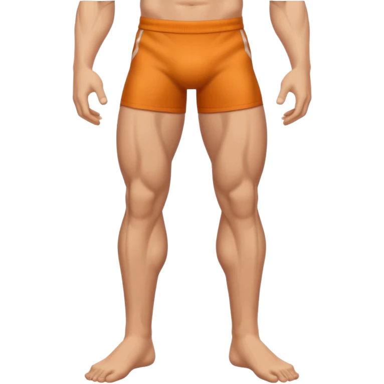 Create leg muscle emoji without pants. Only leg part. Like this one but only legs and closer. I want only legs not torso or arms. View is front and closer. Side view of leg. Not any torso or glute emoji
