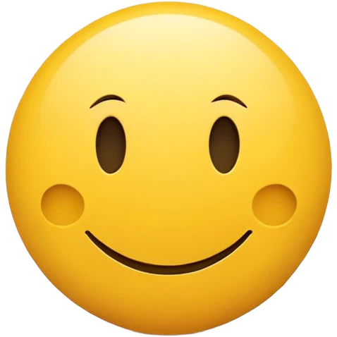 minimalist smiley face, extremely simple design emoji