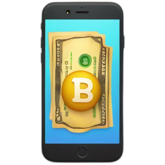 iphone with a banking app inside emoji
