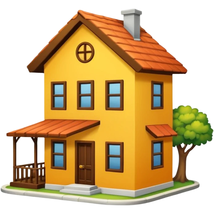 faça a corporação capsula, no caso a casa amarela da corpração capsula de dragon ball, redonda emoji