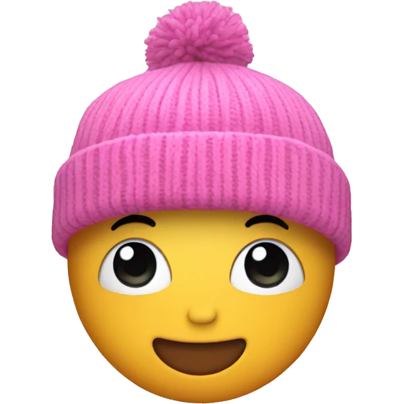 doodle bob in a pink beanie hat emoji