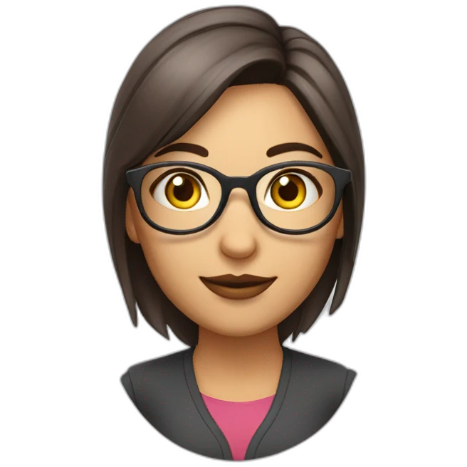 culina smart girl with reading glasses no books emoji