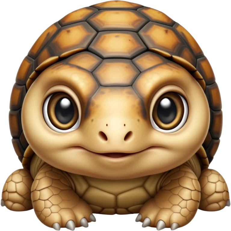 cinematic-baby tortoise-realistic--emoji,,-cute-wise-face-peering-ahead-with-calm-determination,-cute large-eyes-reflecting-centuries of wisdom, emoji