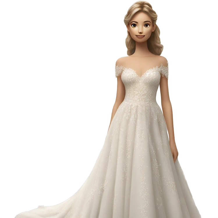 Wedding dress with stars  emoji
