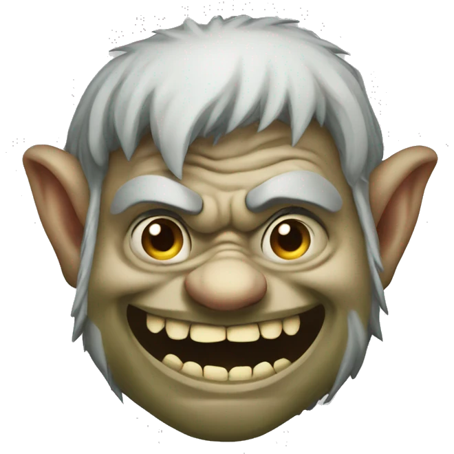 Drooling troll emoji