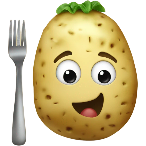 Potato from Italy eating pasta emoji