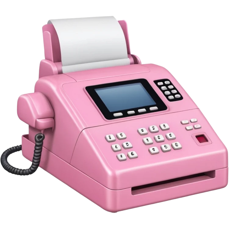 pink meat fax machine emoji