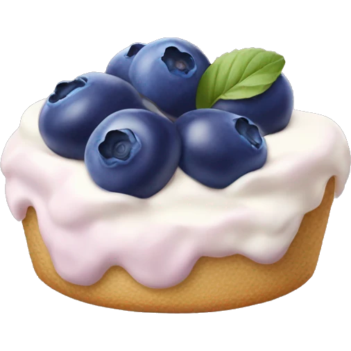 Blueberry cream emoji