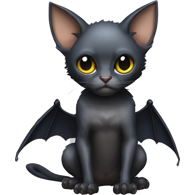 Bat-cat-hybrid full body emoji