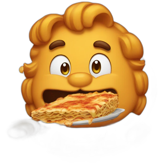 garfield eating lasagna emoji