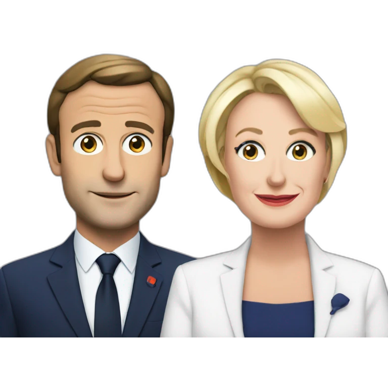 Macron sur Le Pen emoji