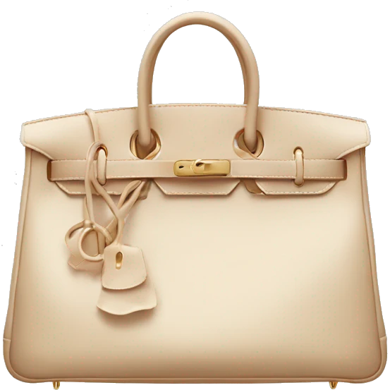 Cream hermes birkin bag emoji