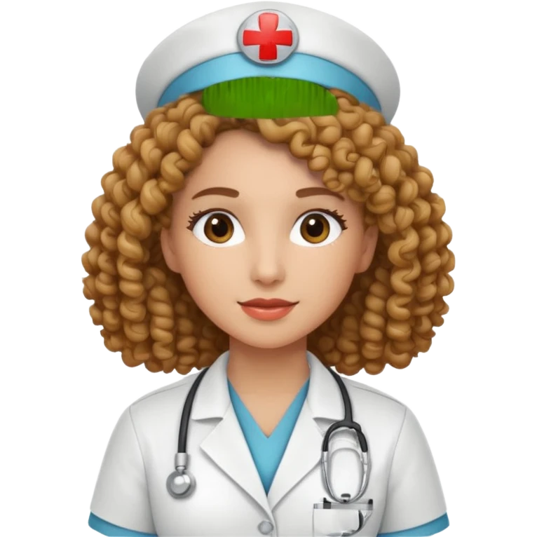 curly nurse emoji