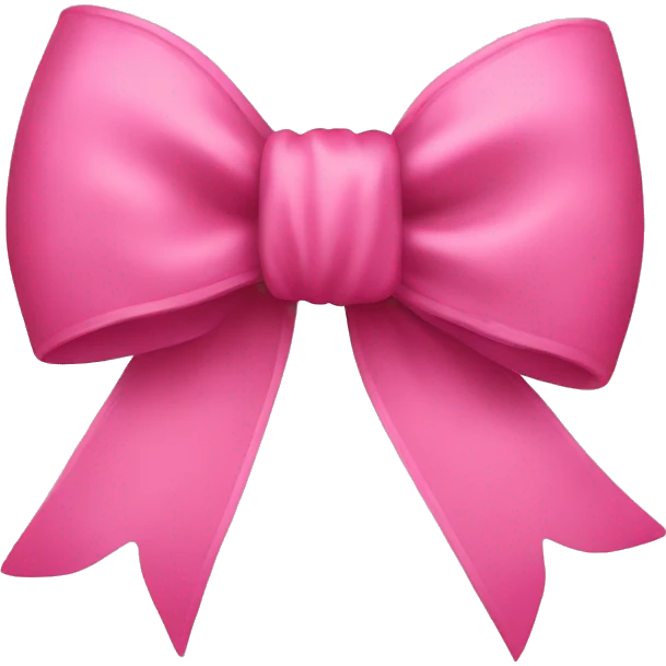 A rose colored bow emoji