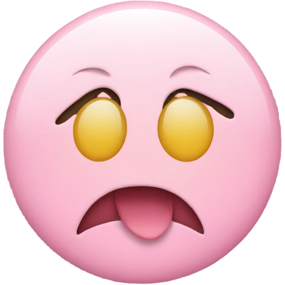 Light pink smiley with two little bows and eyelashes  emoji