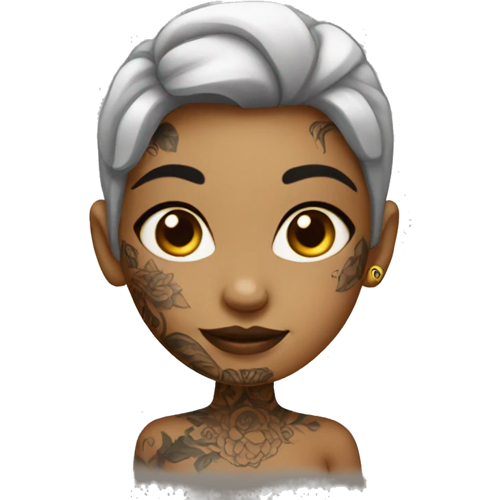 Tattooed girl emoji