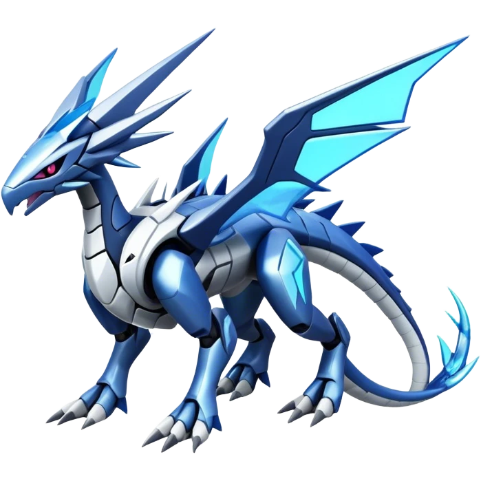  Cool Edgy Shiny Futuristic Ethereal Legendary Dialga-Digimon-Palkia-hybrid full body emoji