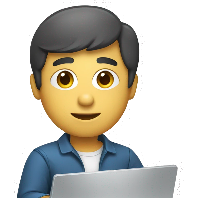 QA Engineer working with laptop emoji