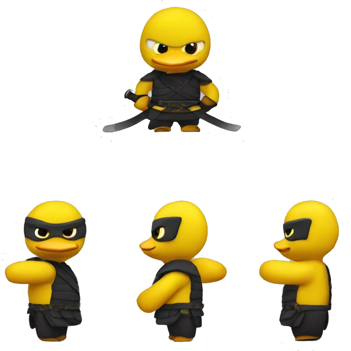 Yellow duck ninja emoji