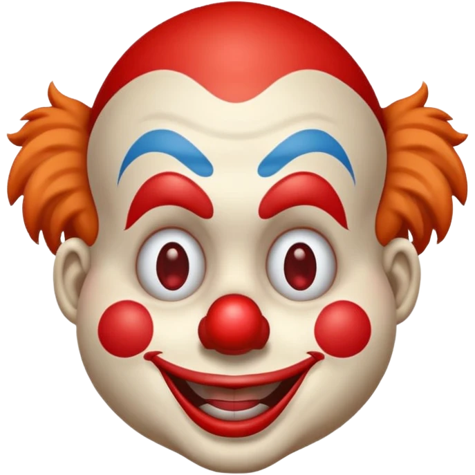 clown face looking a little happy emoji emoji
