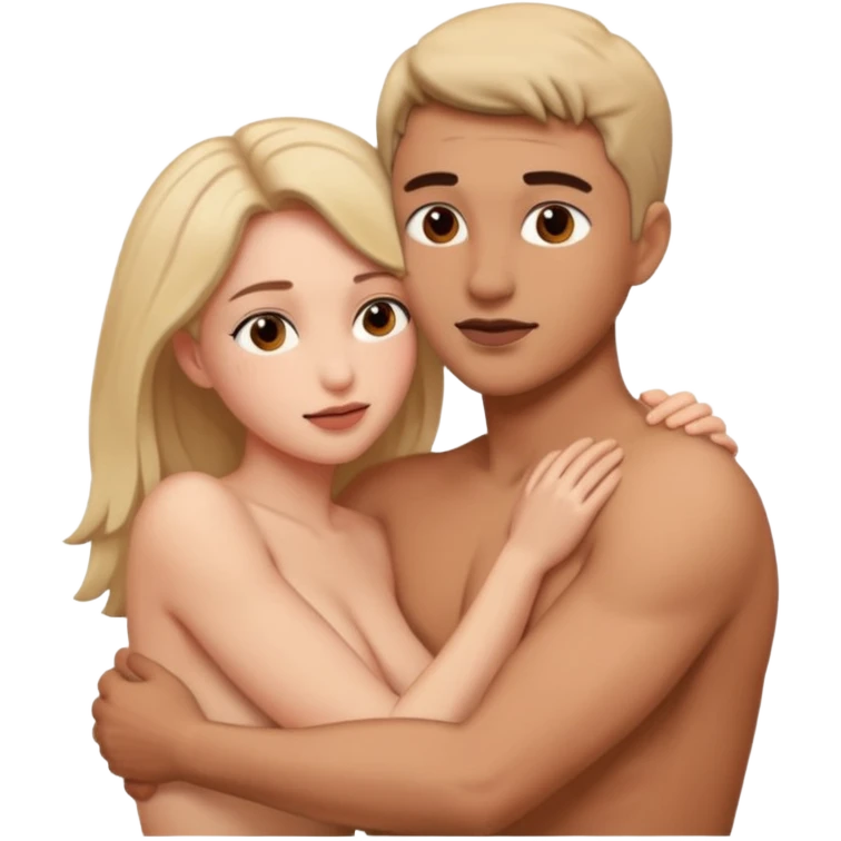 À naked man and woman naked doing sex naked  emoji