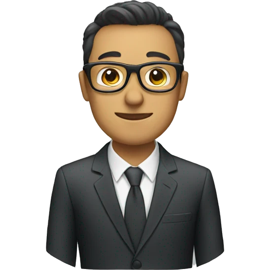 A person who wear a suit and eyewear emoji