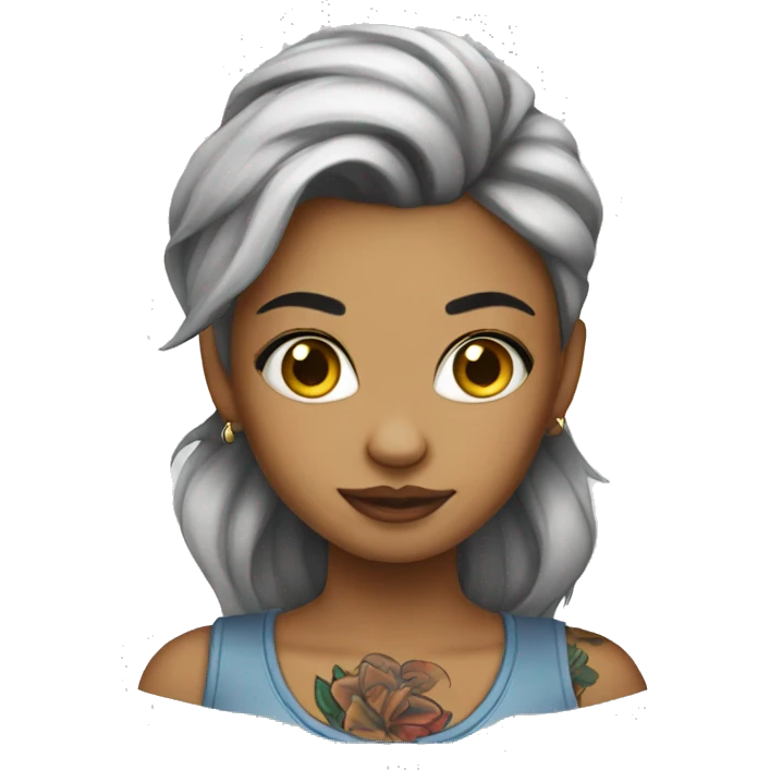 Tattooed girl emoji