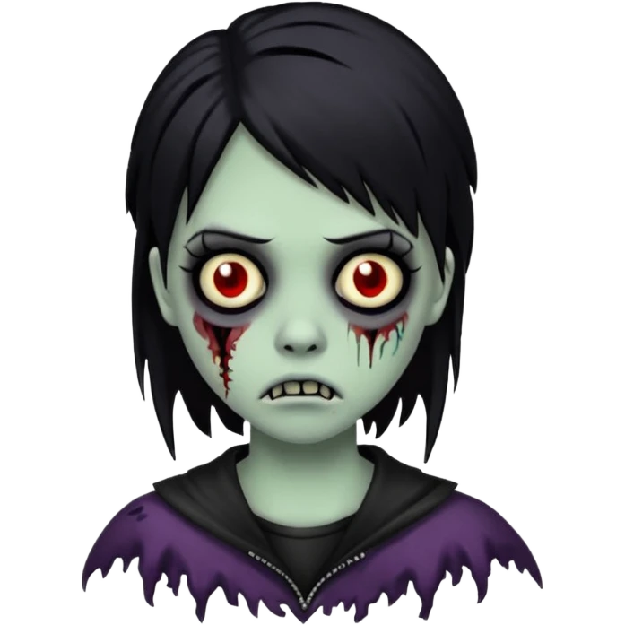 Emo goth zombie emoji