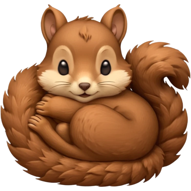 sleeping squirrel eyes closed emoji