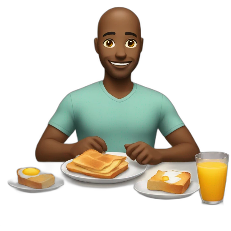 having breakfast emoji