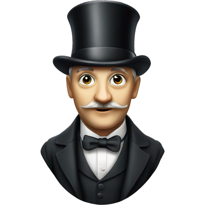 Photorealistic British gentleman in a monocle and a top hat emoji