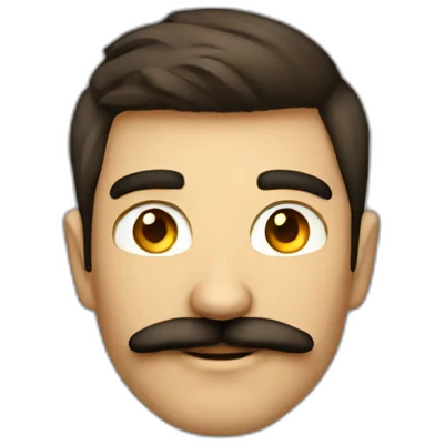 22 years old indie hacker guy have small mostache emoji