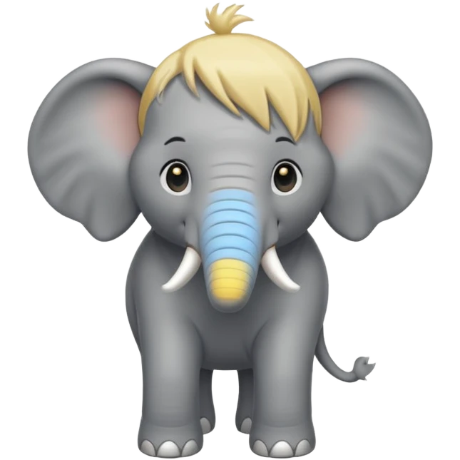 elephant with blonde hair emoji